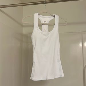 XS ALO White Rib Support Tank